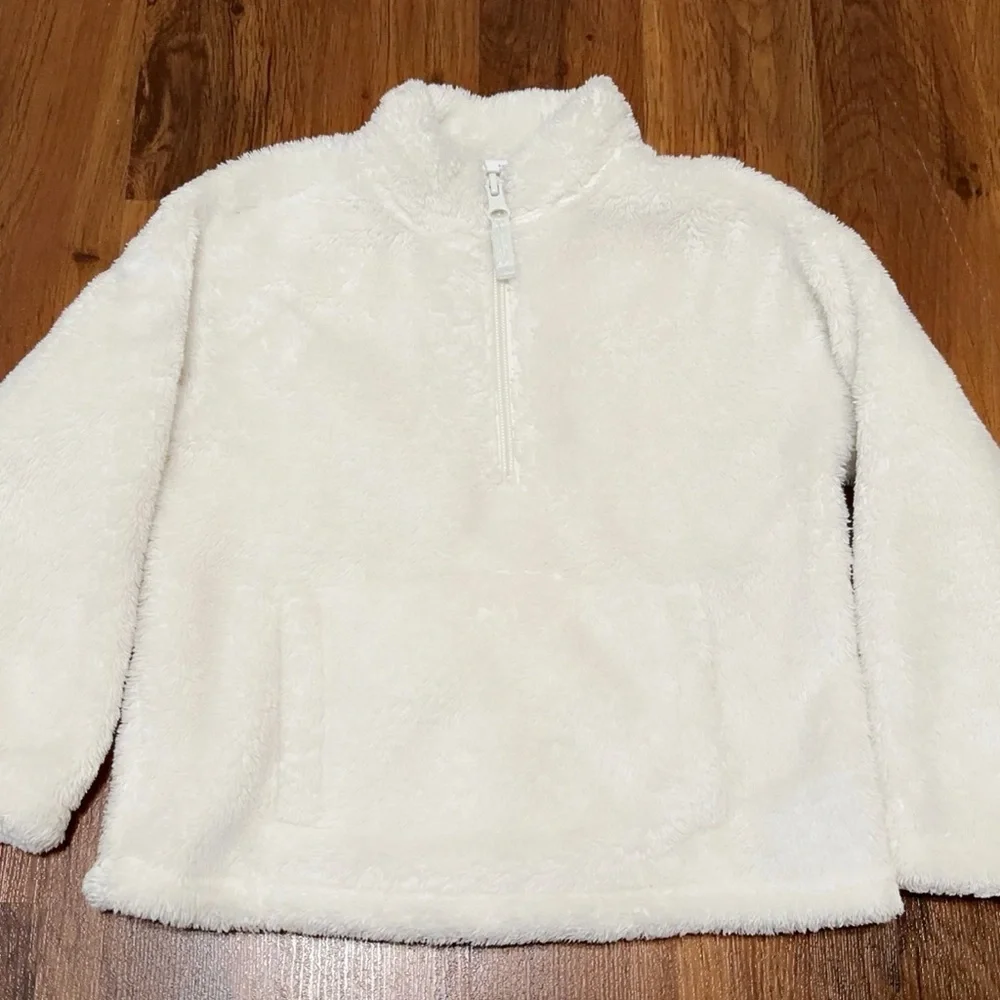 GAP Cream Fleece Half-Zip Sweater